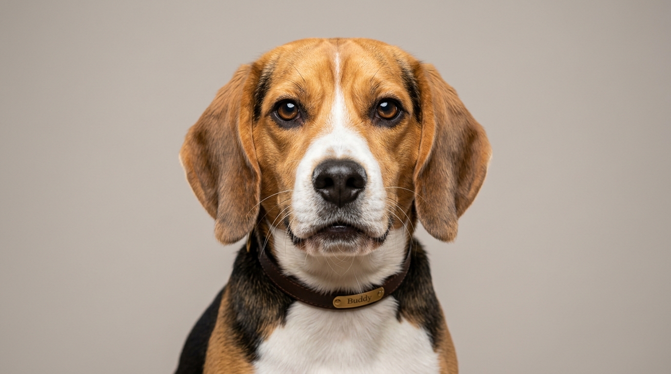 Beagle studio portrait