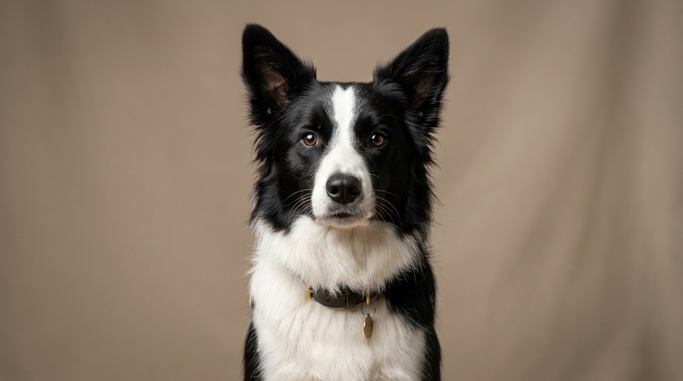Border Collie studio portrait