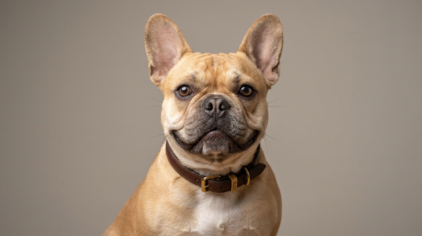 French Bulldog posing in studio