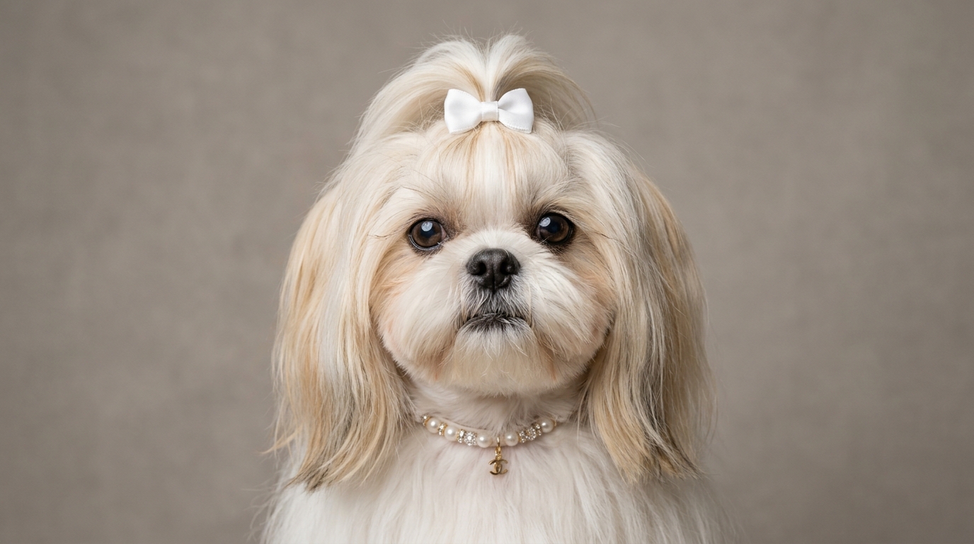 Groomed Shih Tzu portrait